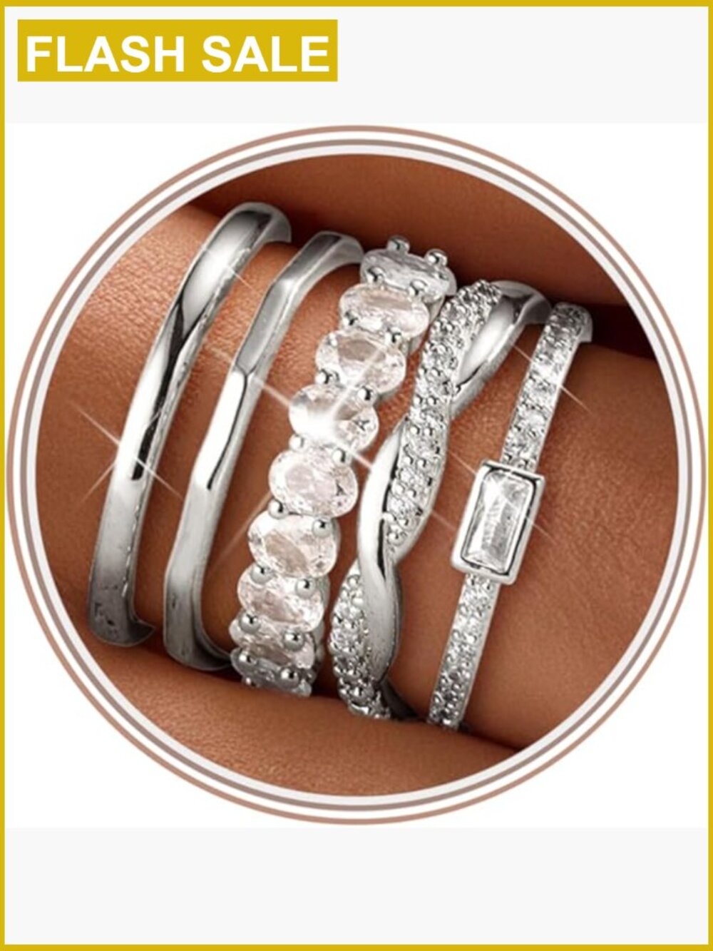 Gold Plated Stackable Rings Set Dainty Thin Bands Wedding Band Size 5-10